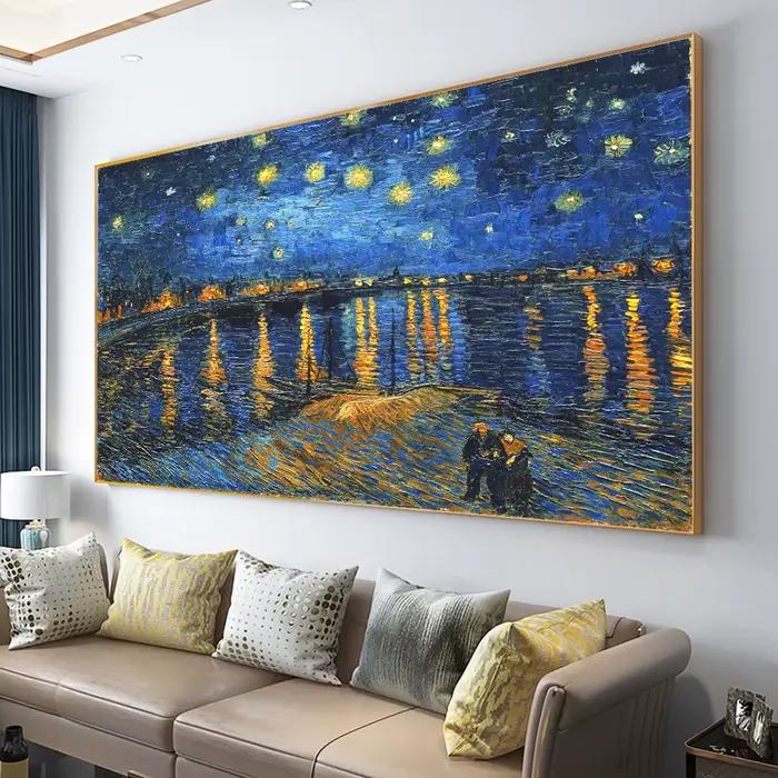 Peinture sur toile de Van Gogh Nuit étoilée
