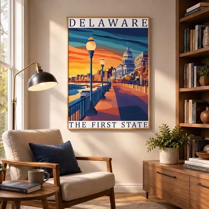Art mural paysager vintage
