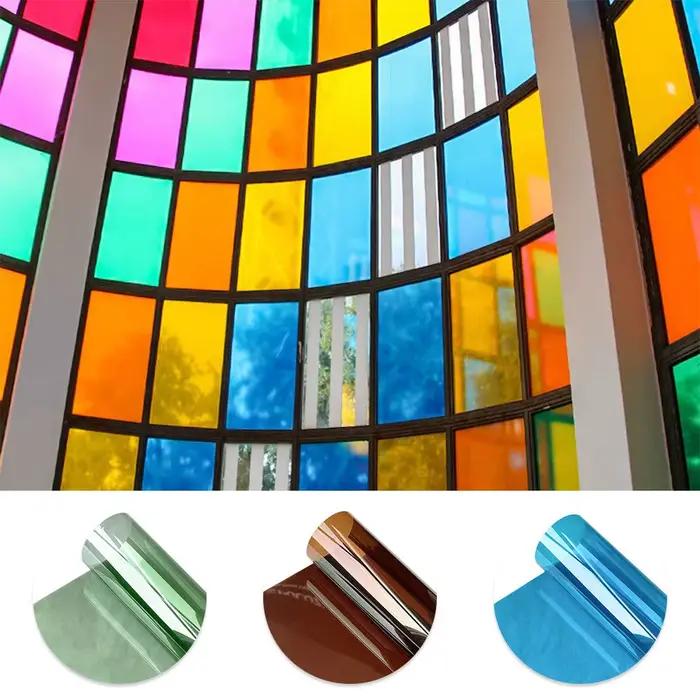 13 pièces 20x30cm Bundle Film de fenêtre vitrail décoratif Uv