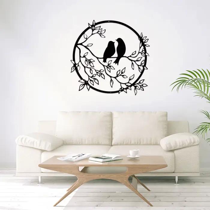 Silhouette d'Oiseaux sur Branche