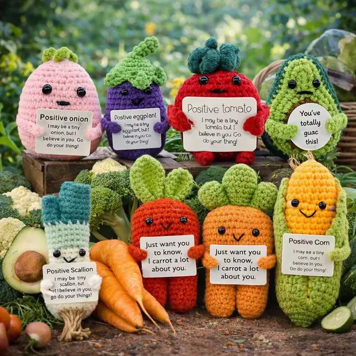 Série Légumes & Fruits : Ensemble de légumes en crochet à énergie positive