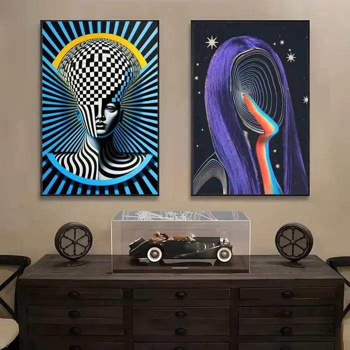Affiche d'art futuriste abstrait