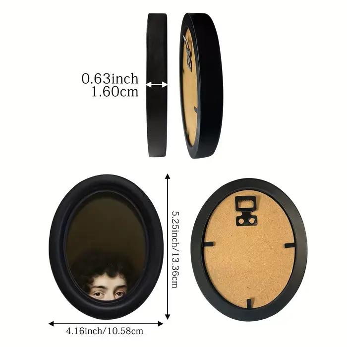 1 cadre photo ovale vintage de style victorien en bois – Décoration murale avec crochet