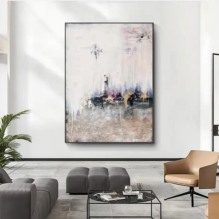 Grande peinture à l'huile abstraite sans cadre