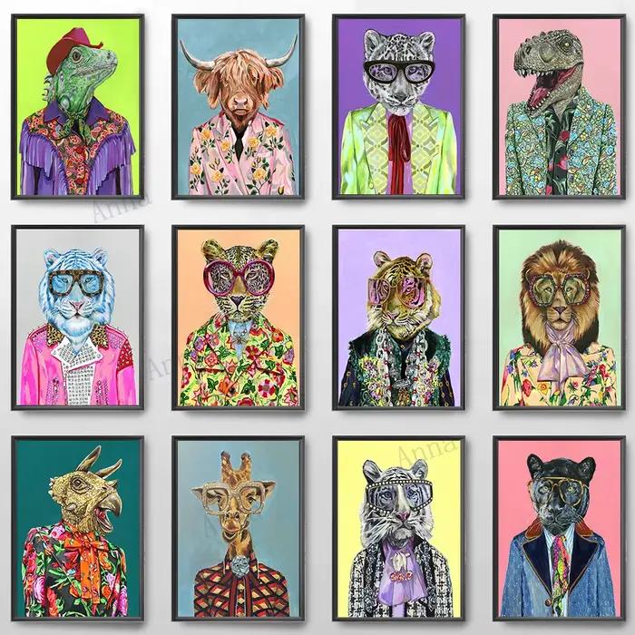 Affiche Pop Art moderne avec animaux