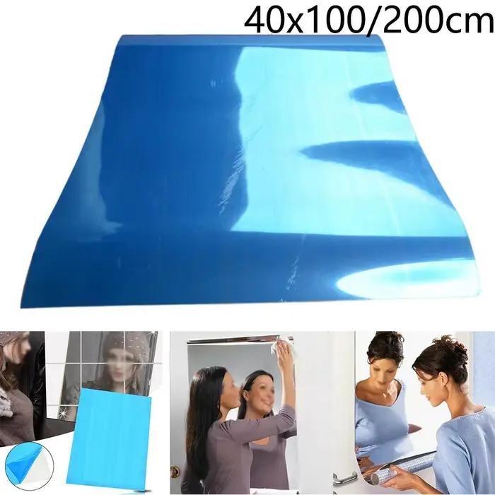 Autocollant Mural Rectangulaire Auto-Adhésif pour Décoration de Salon, Bricolage, Miroir, Degré d'Eau, 100/200cm