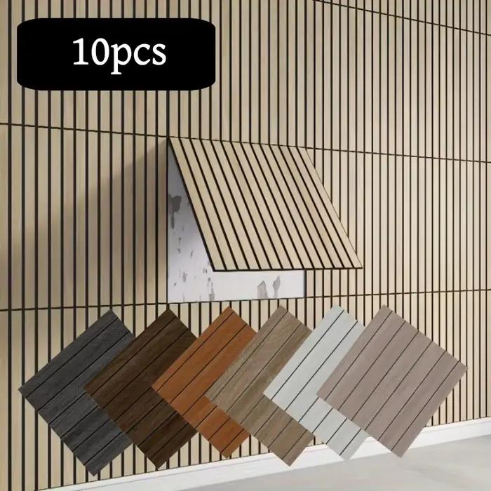10 pièces de papier peint auto-adhésif en grille de 30 cm