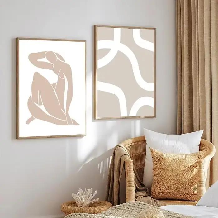 Affiche abstraite beige de Matisse