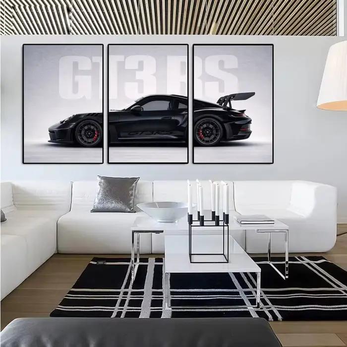 1PC Supercar G-GT3 RS Cool Car Poster Impression Murale Esthétique Moderne Décoration de Chambre Articles