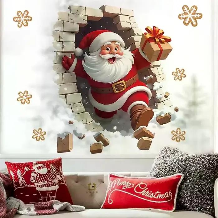 Autocollant mural du père noël