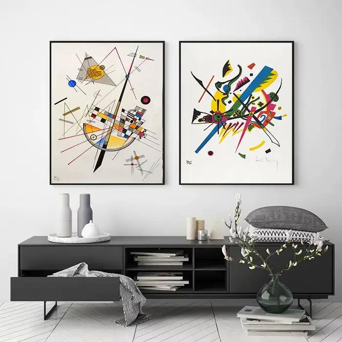 Kandinsky – affiches et imprimés d'œuvres d'art colorées de géométrie abstraite célèbre