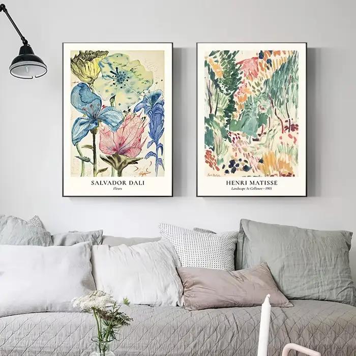 Van Gogh étoile Vase série mur Art Matisse Vintage fleur toile peinture marché des fleurs Art imprime salon décoration de la maison