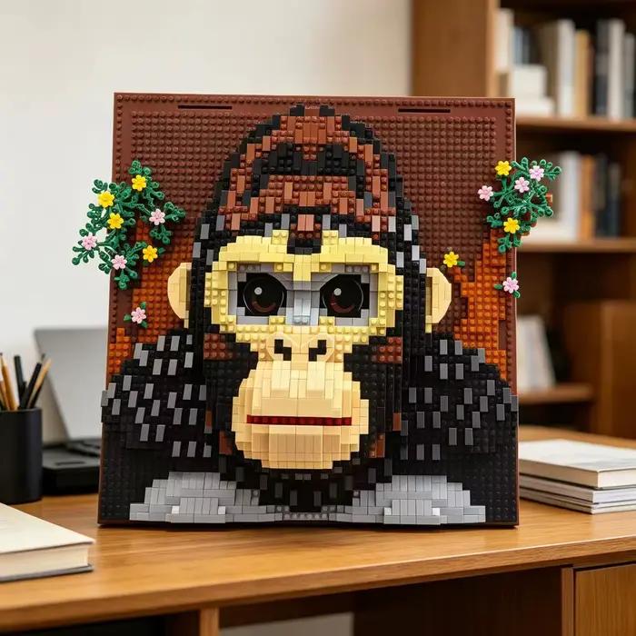 Peinture murale créative avec cadre
