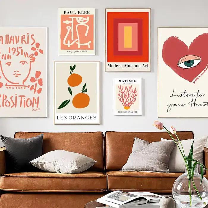 Peinture sur toile d'art mural abstrait