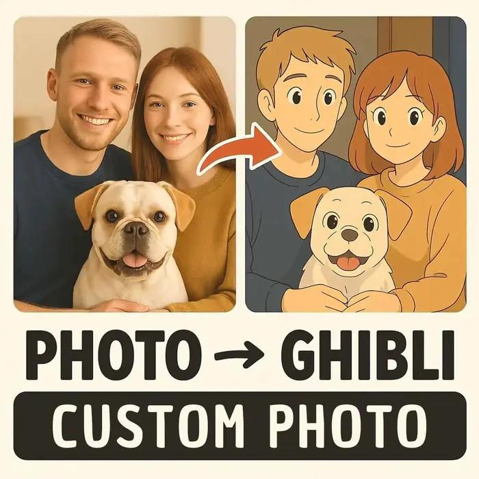 Portrait personnalisé de style Ghibli