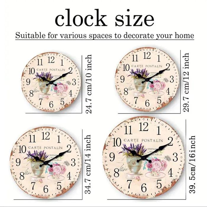 Horloge murale rétro européenne en bois salon chambre cuisine décoration de la maison