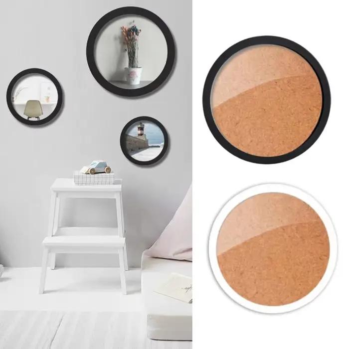 Cadres photo ronds en bois, support mural, cercle, bricolage, cadeau créatif
