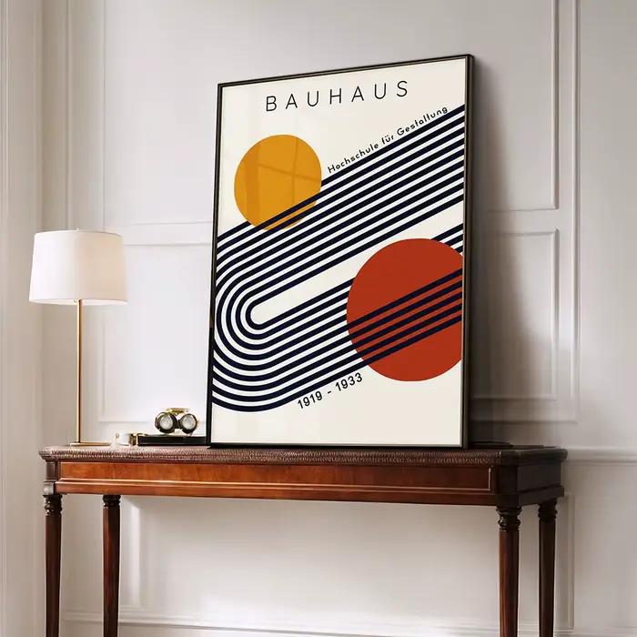 Affiche d'art géométrique moderne Bauhaus
