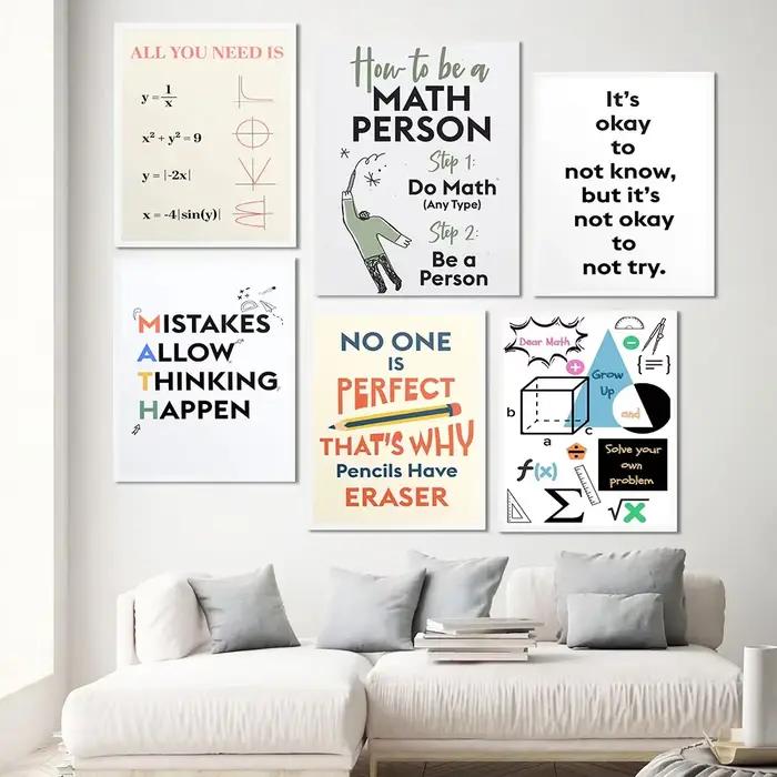 Toile peinture mathématiques affiche Art impression