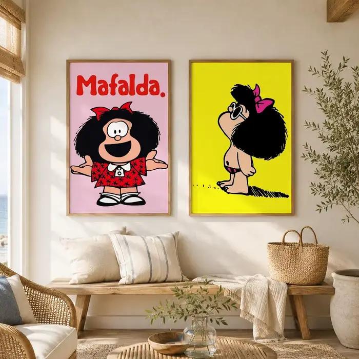 Affiche de personnage de bande dessinée classique M-Mafalda