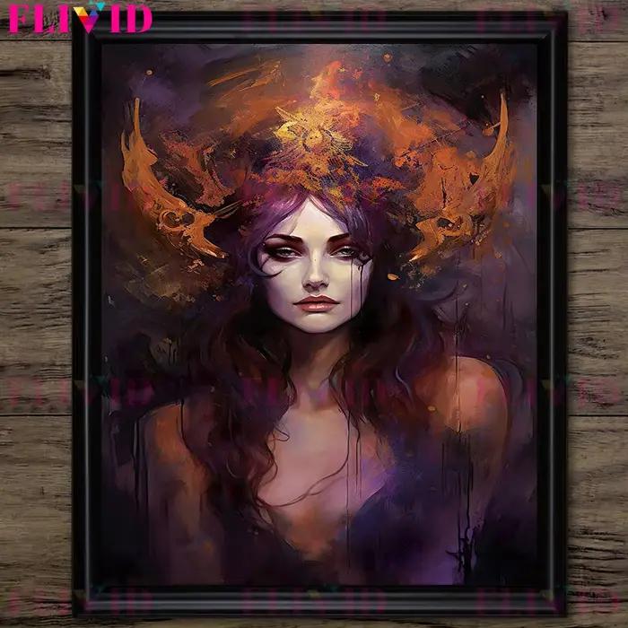 Lilith Goddess of Night and Calming Hekate Portrait Wall Art