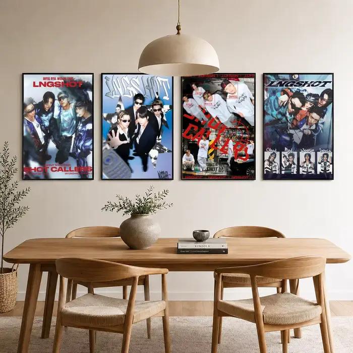 Affiche autocollante murale de marque LNGSHOT