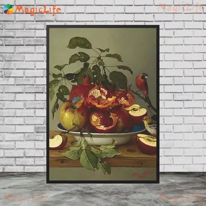 Affiches de fruits nature morte pomme