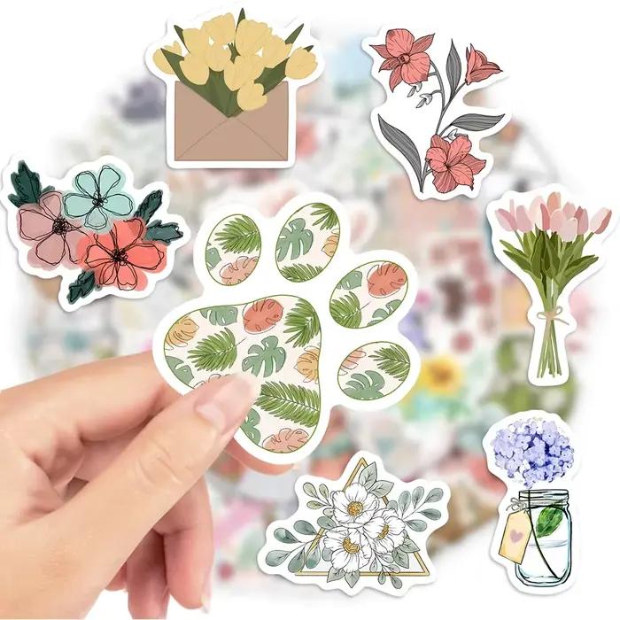 Jolis autocollants à motifs floraux