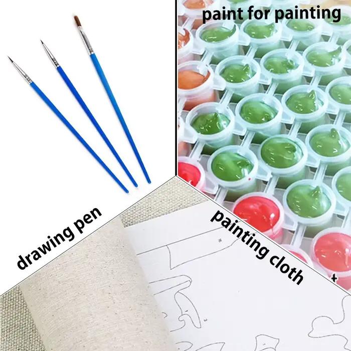Peinture acrylique Animal tigre par numéros 30x40, fournitures artisanales pour cadeaux pour adultes, peinture artistique murale, décoration d'intérieur, vente en gros, nouveau, 2025