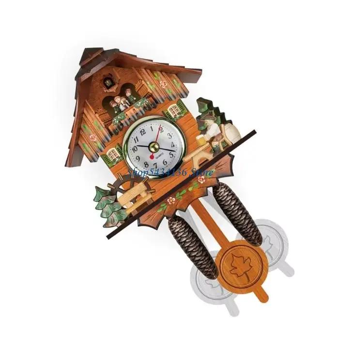 H7ED – horloge à coucou en bois artisanale