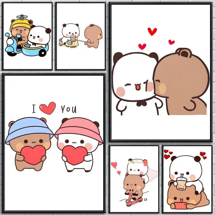 Affiche de dessin animé mignon D-Dudu Bubu