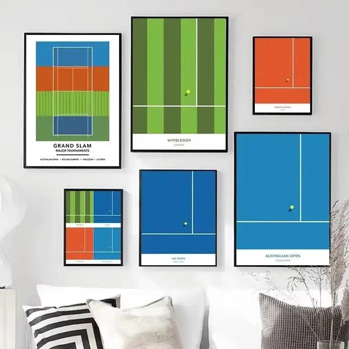 Affiches minimalistes de Tennis Grand Slam
