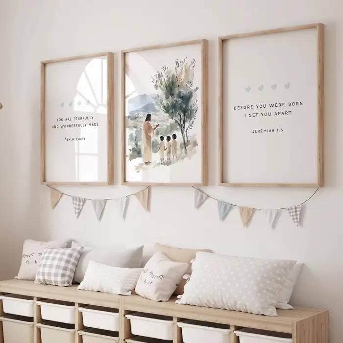 Peintures décoratives pour la chambre des enfants chrétiens