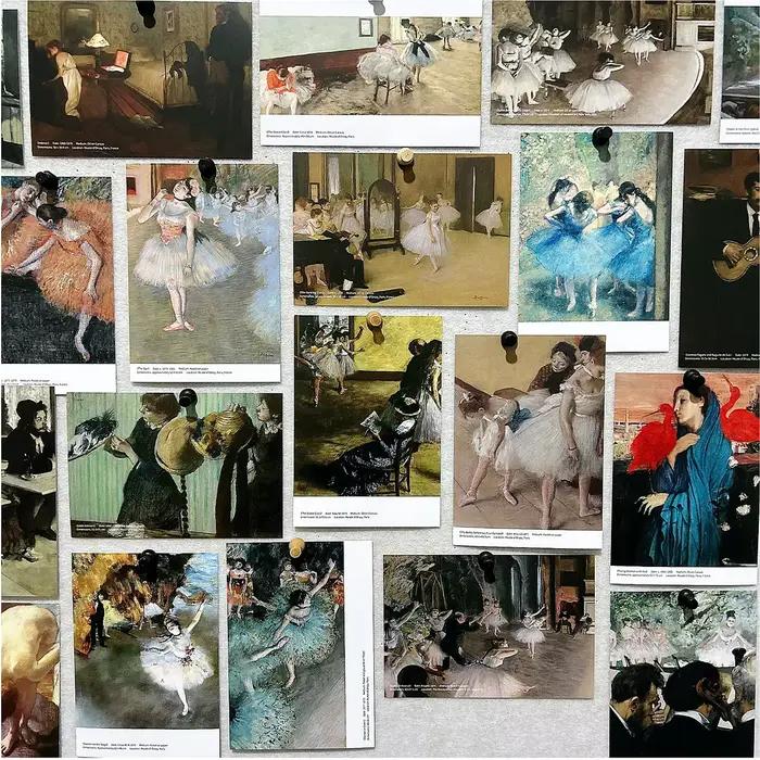 30 pièces/ensemble Edgar Degas peinture à l'huile carte postale-danseur de Ballet classique français