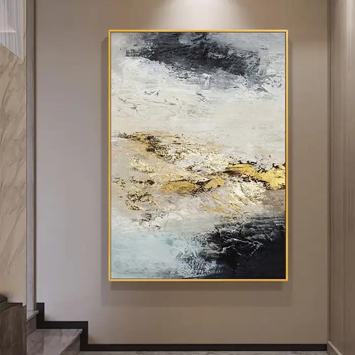 Peinture à l'huile peinte à la main sur feuille d'or
