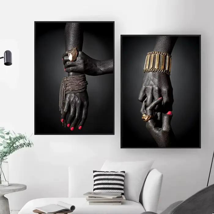 Affiche de peinture sur toile d'art africain