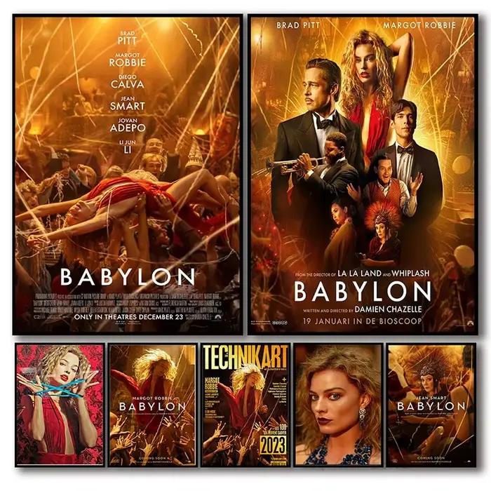 Margot Robbie Babylon affiche esthétique 2022 Film musique