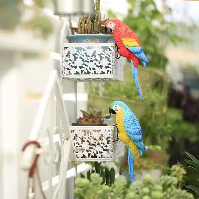 Décoration de perroquet en résine de Style pastoral