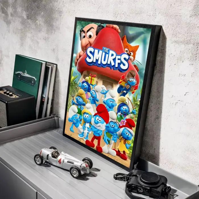 Affiche imprimée de dessin animé s-murfs