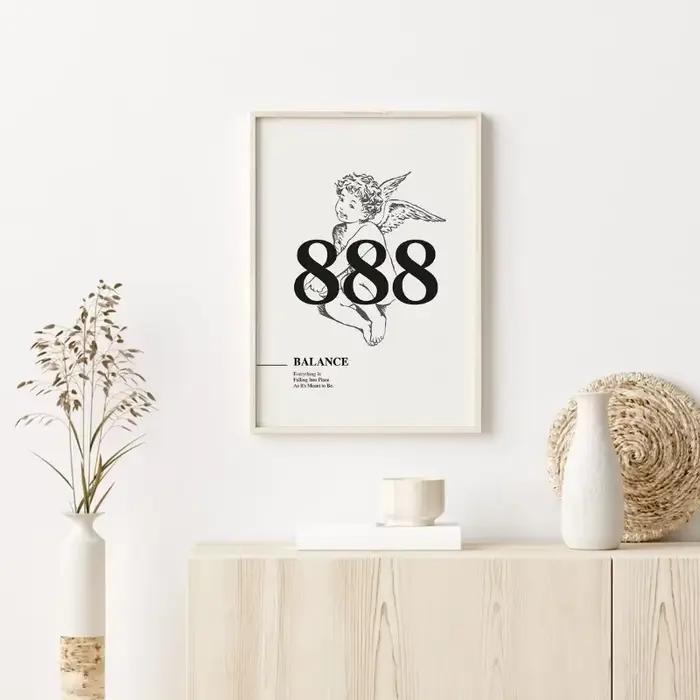 Affiche imprimée avec numéro d'ange 777