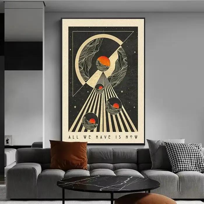 Peinture sur toile rétro bohème psychédélique des années 70