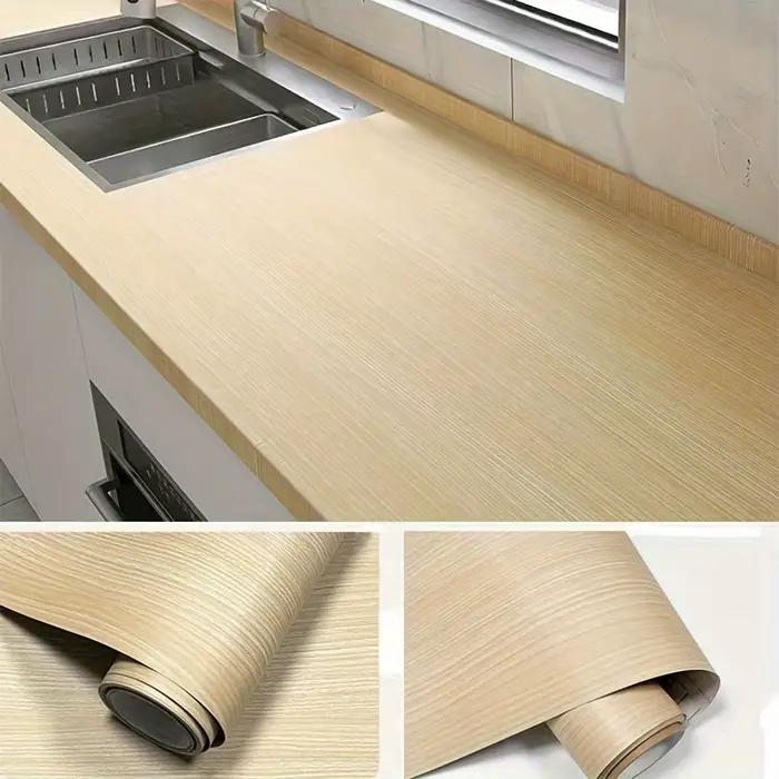 Papier peint à grain de bois à décoller et à coller – Film auto-adhésif imperméable et résistant à l'huile pour cuisine, salle de bains, rénovation de meubles