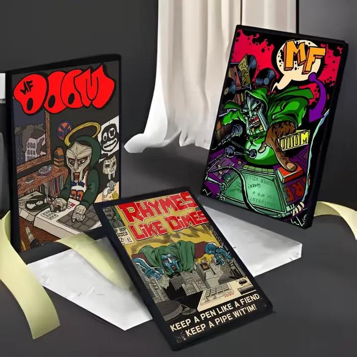 Affiche version bande dessinée du rappeur MF DOOM