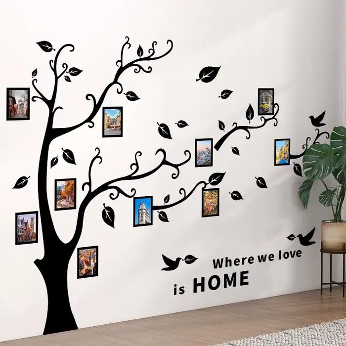 Autocollants muraux en forme d'arbre pour photos