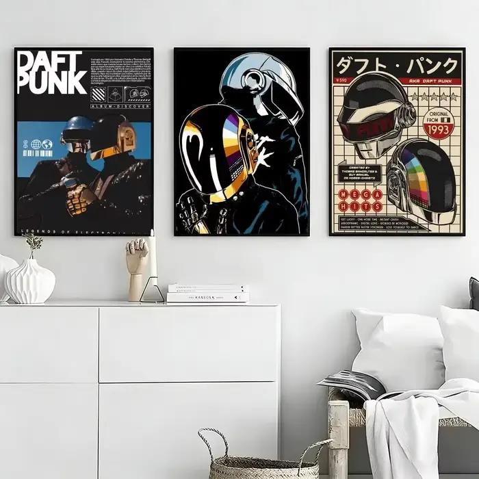 Affiche D-Daft Punk, impressions et affiches vintage de haute qualité pour la maison