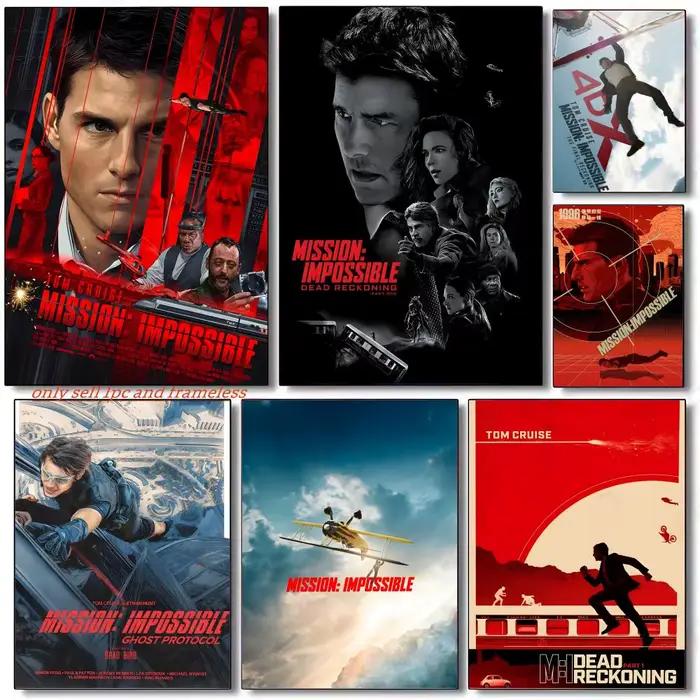Affiches murales populaires sur le thème du film d'action espion Mission Impossible