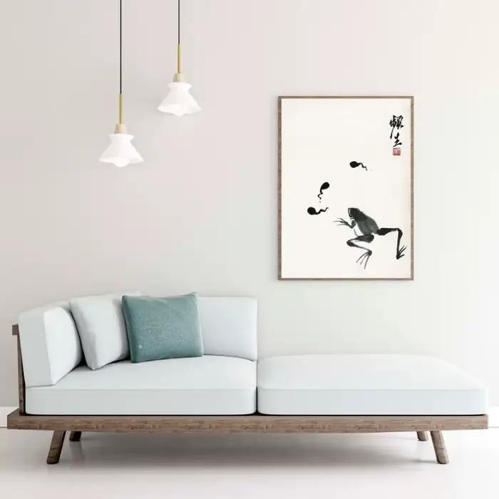 Affiche vintage asiatique de style chinois