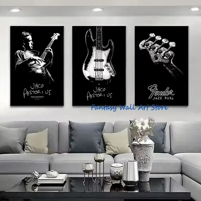 Affiche abstraite de musicien de jazz