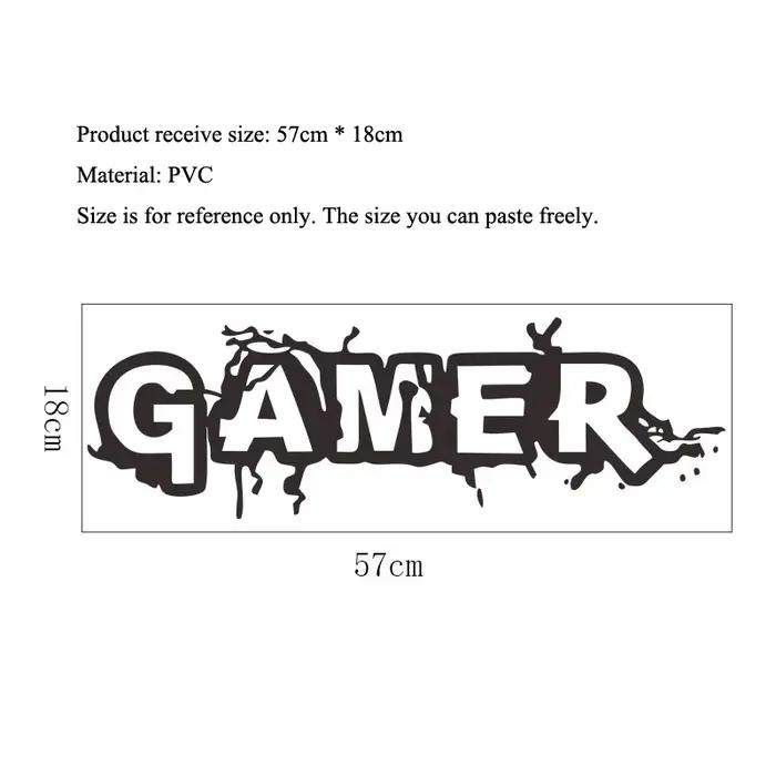 Autocollant mural motif Gamer Crack pour salon