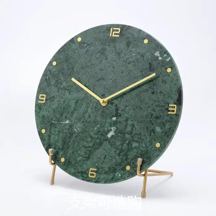 Grande horloge murale nordique en marbre naturel